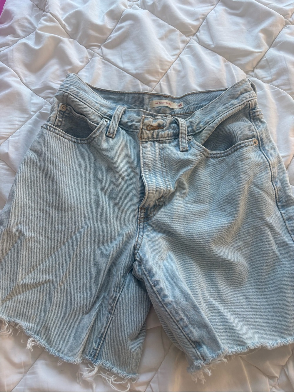 Levi's Light Blue Denim Cutoff Shorts